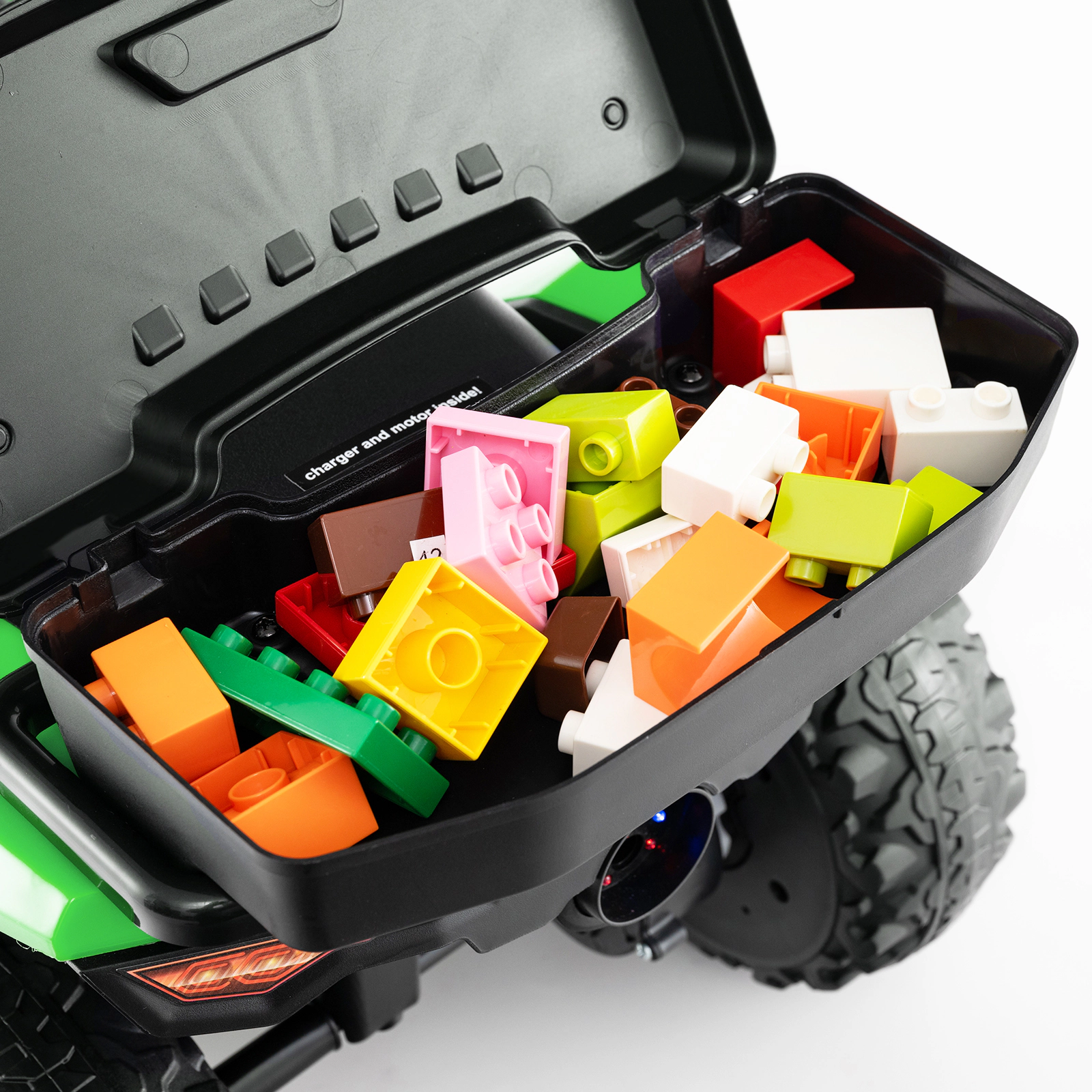 SUGIFT Water Spray Function Storage Box and Music 6V Kids Ride On ATV