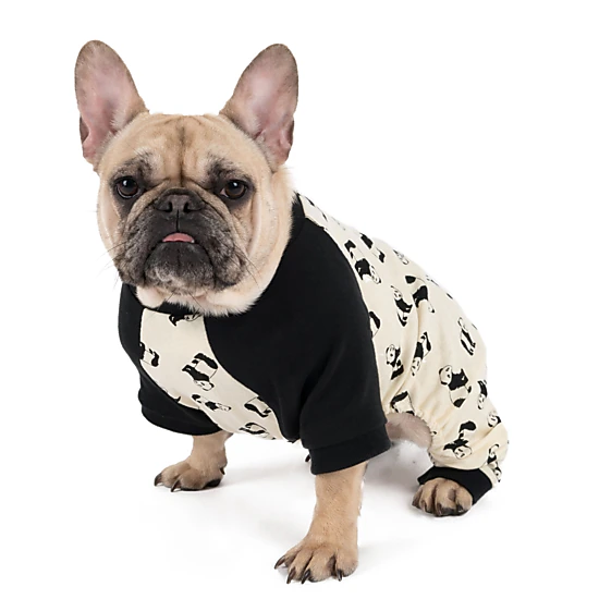 Leveret Dog Cotton Animal & Nature Print Pajamas