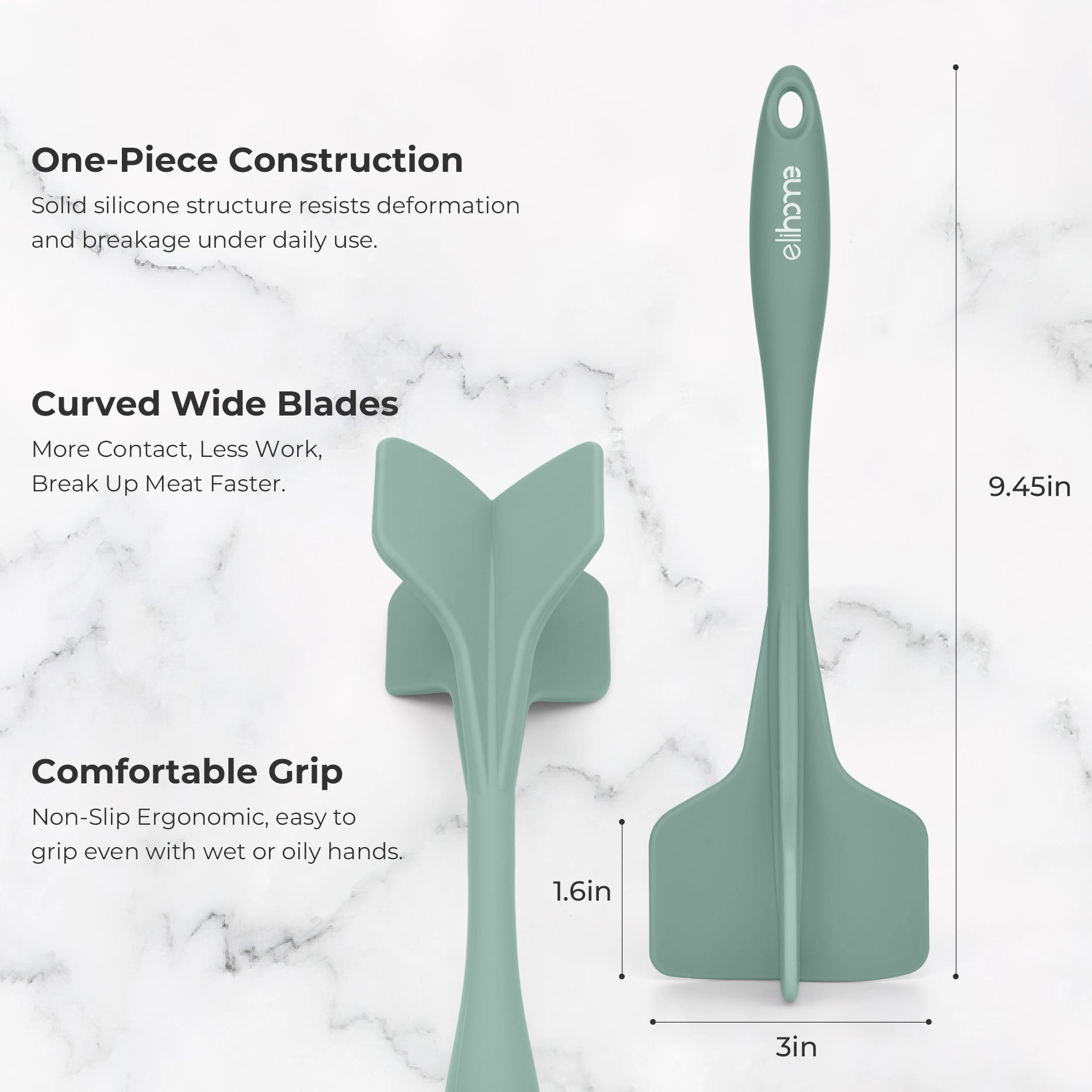 Elihome Silicone 4-Blade Ground Meat Chopper & Masher