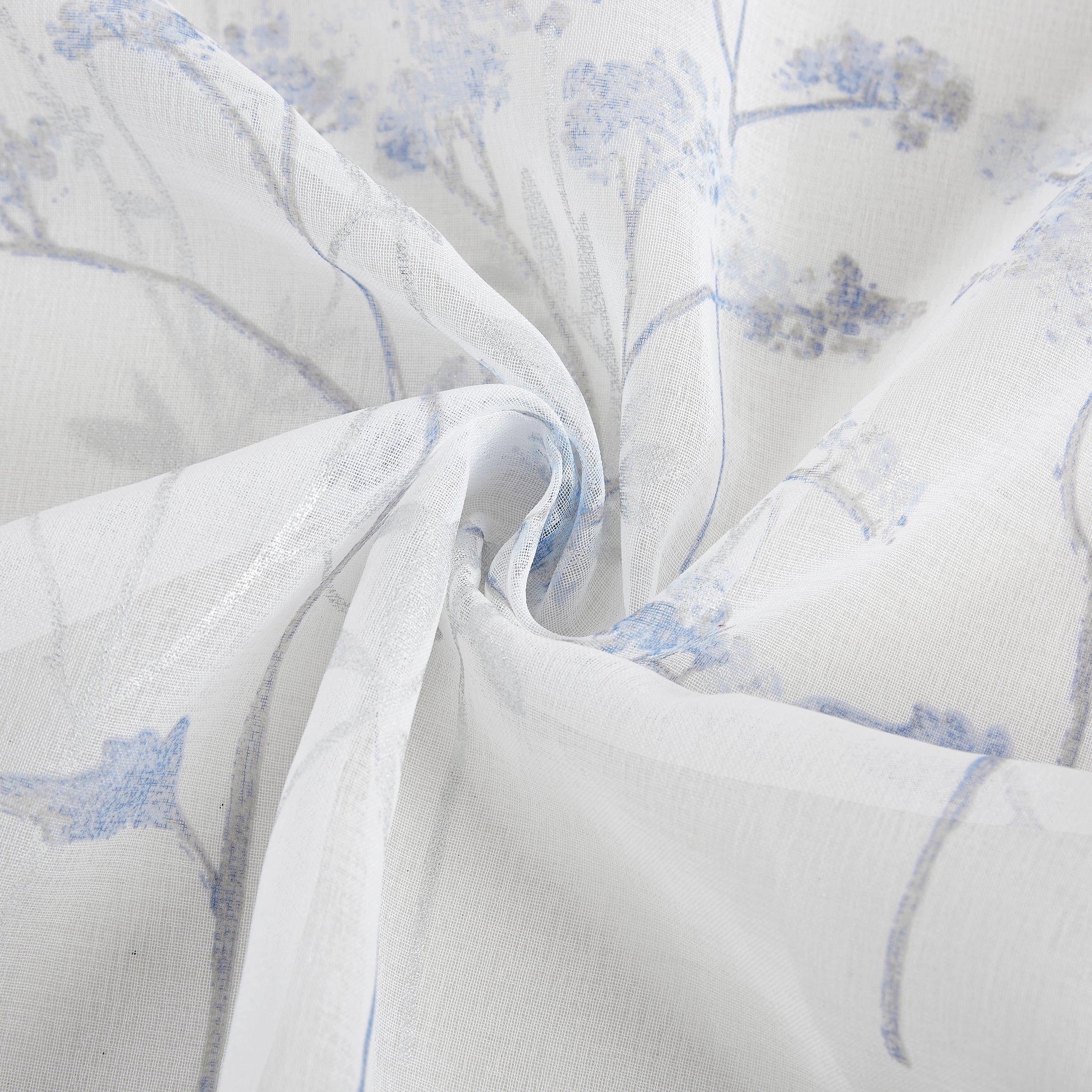 Dainty Home Jessica Linen Textured Metallic Fabric Shower Curtain with 12 Matching Hooks 70" x 72"