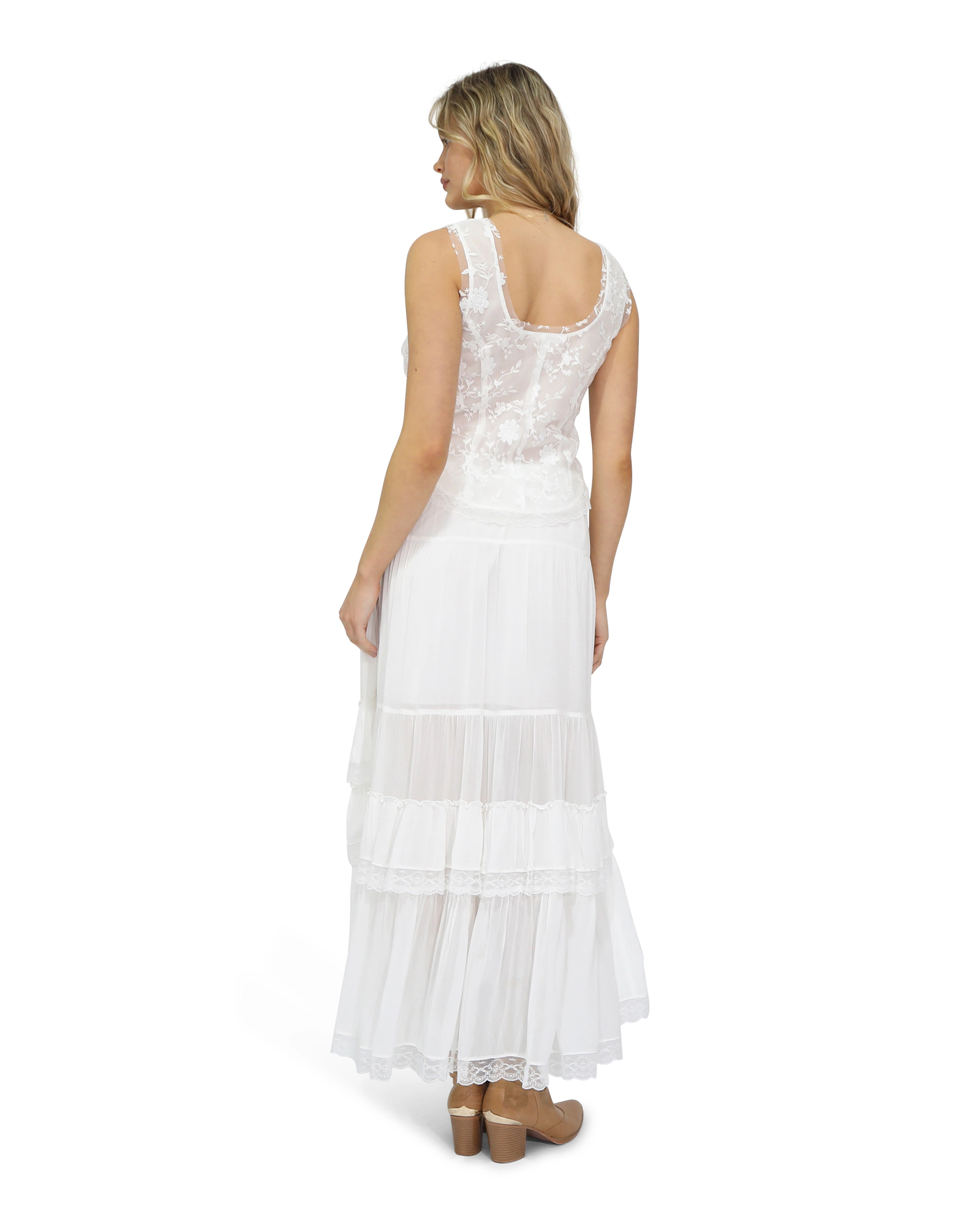 Wanderlace Ruffle Maxi Skirt