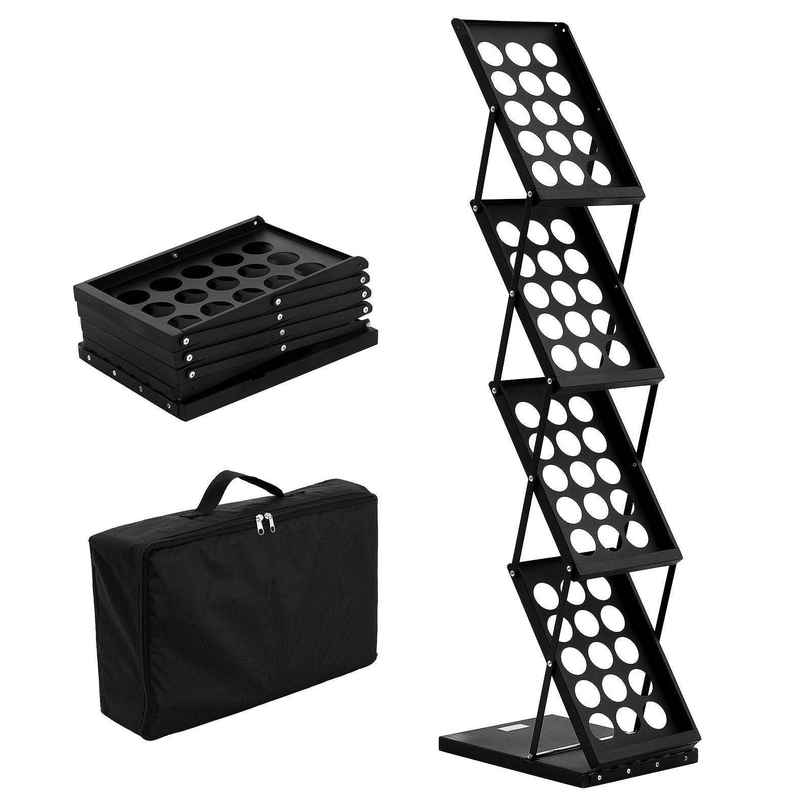 HONGGE Foldable Magazine Display Rack, Brochure Literature Stand