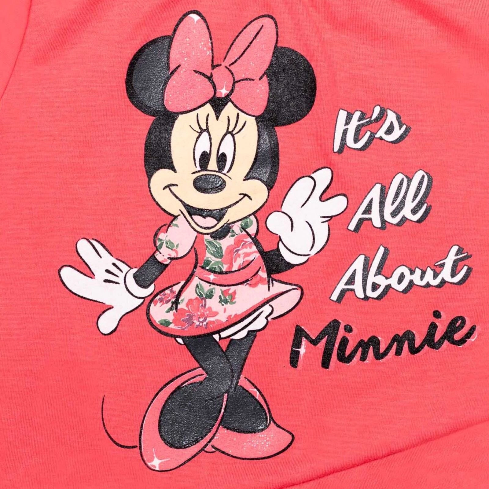 Disney Minnie Mouse Girls' T-Shirt and Bike Shorts Set with Scrunchie