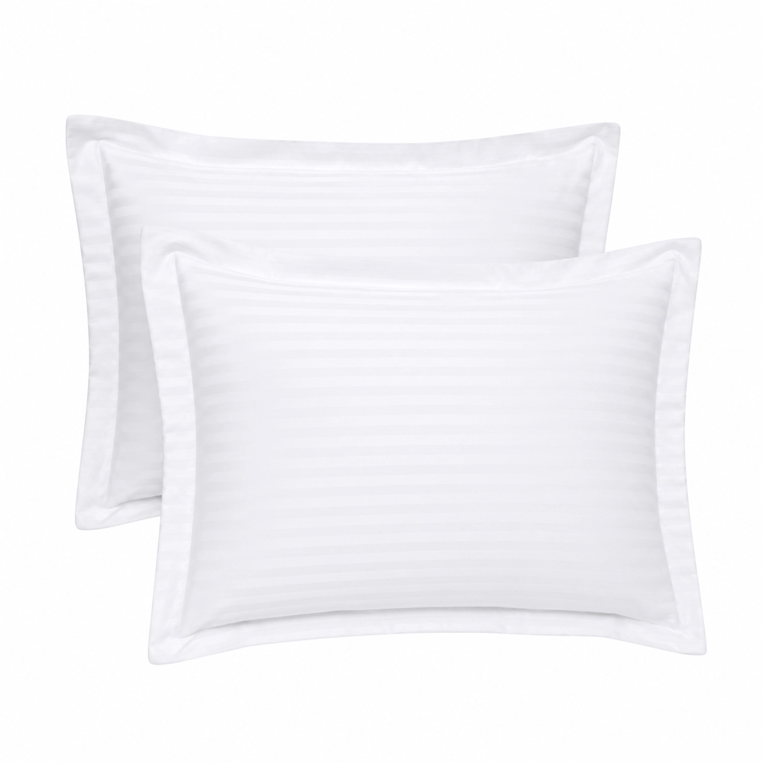 Plazatex 8 PC Embossed Dobby Stripe Comforter Bed in a Bag Set with Sheets & Pillowcases King White
