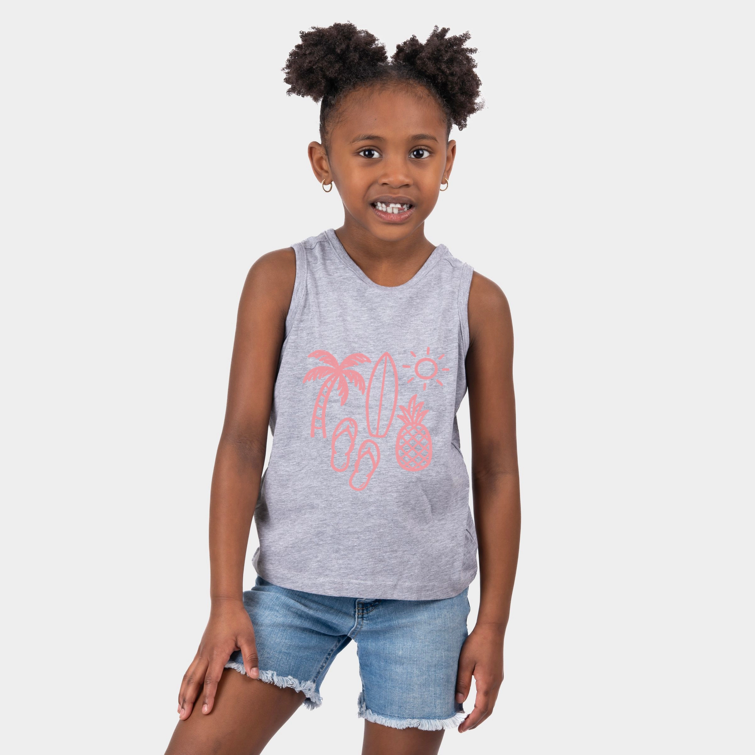 The Juniper Shop - Beach Elements Outline Youth Tank Top