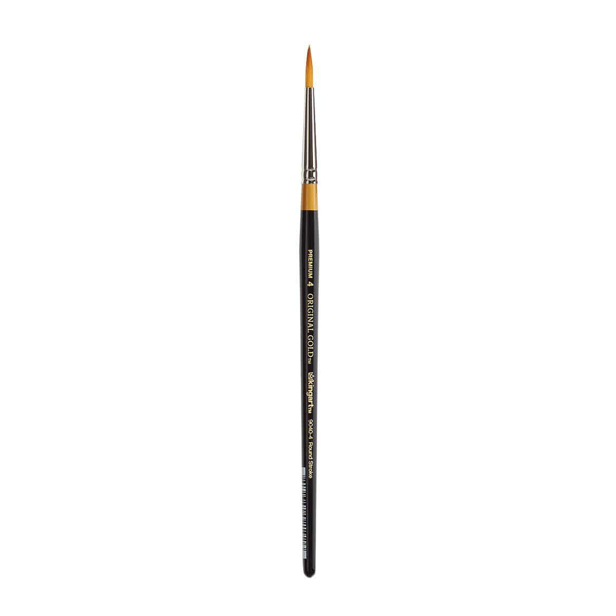 KINGART Original Gold 9040 Round Stroke Golden Taklon Brush