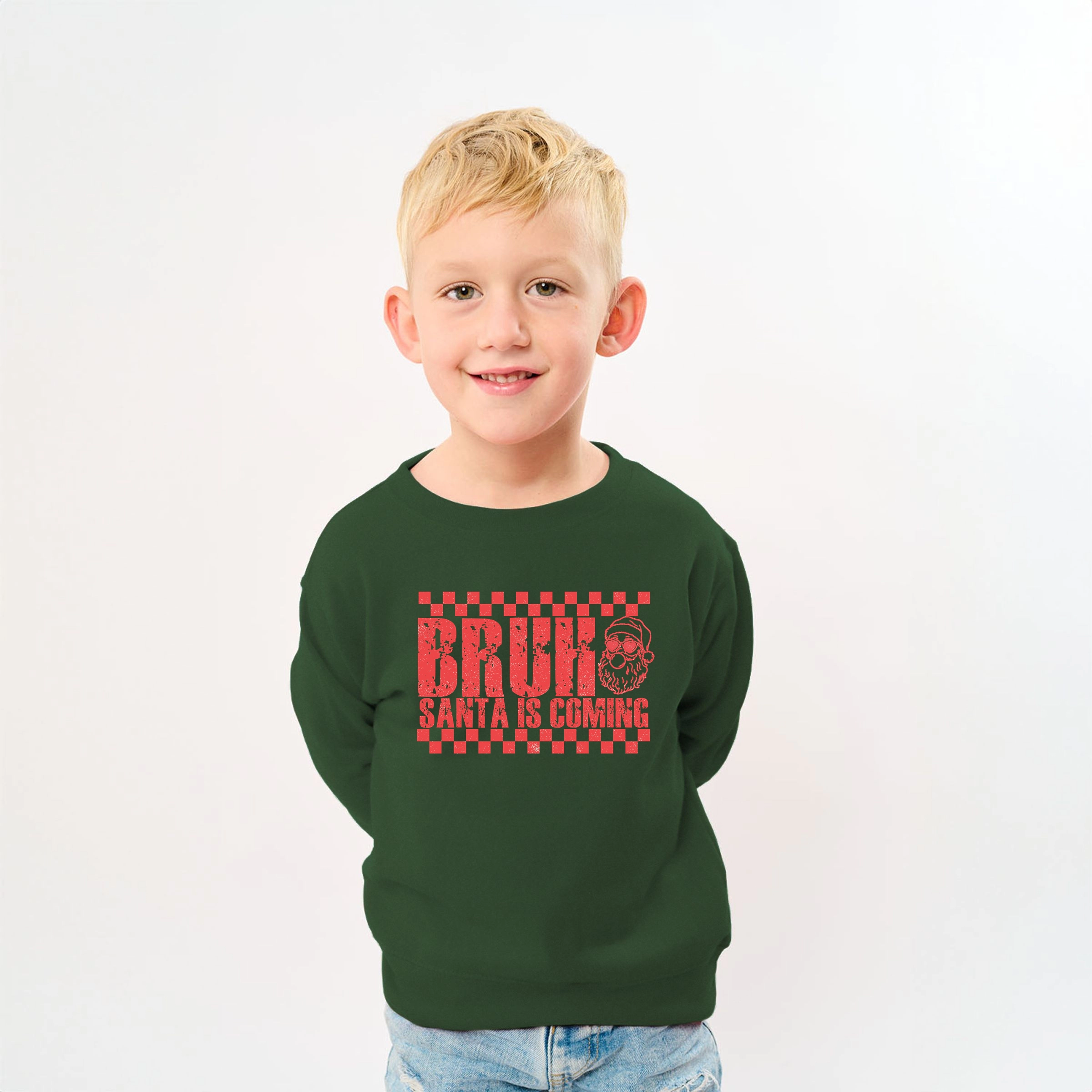 The Juniper Shop - Youth Graphic Sweatshirt Bruh Santa is Coming