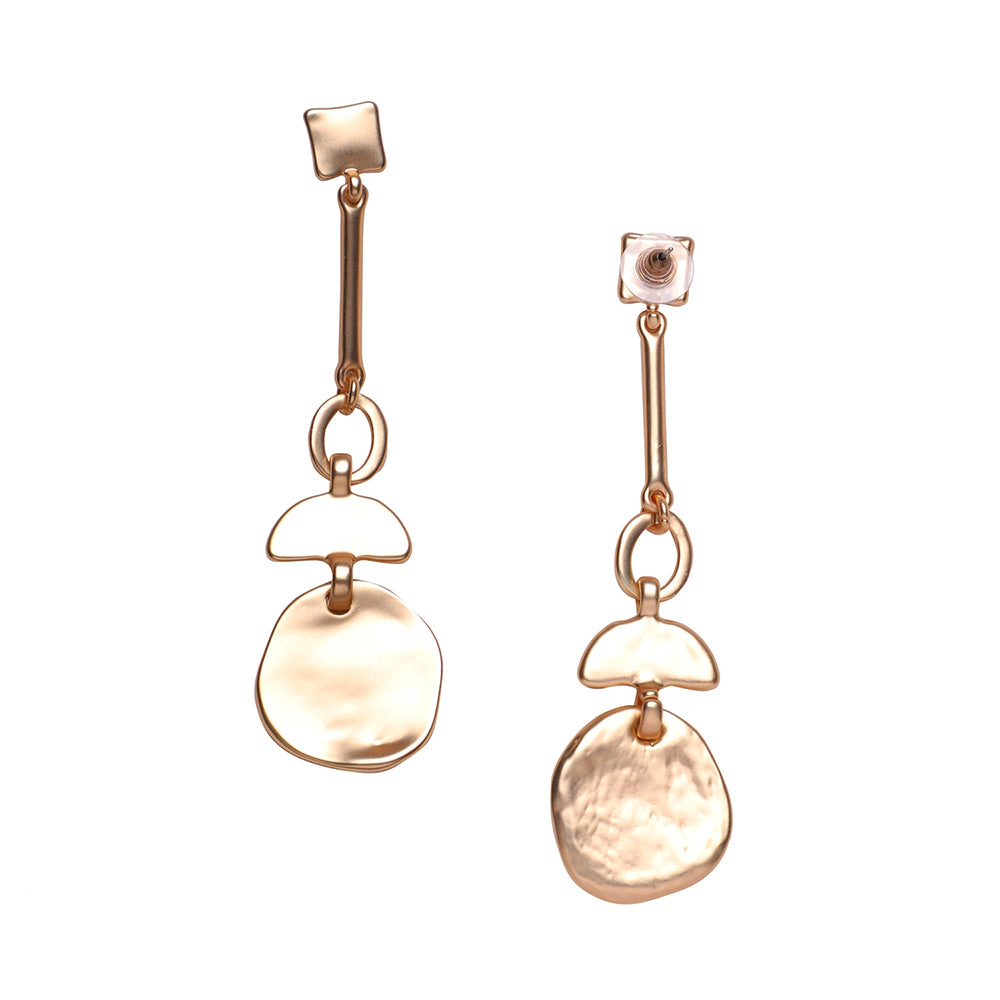SOHI Women's Dented Relic Drop Earrings