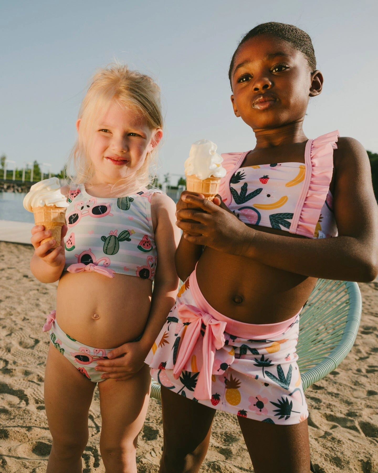 Deux par Girls Beach Skirt Cover-Up Printed Fruits