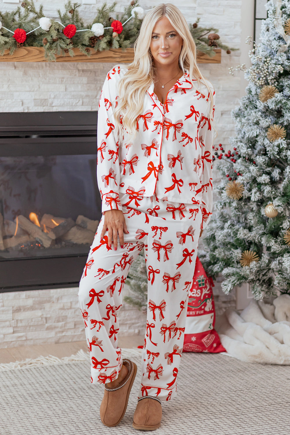 Threaded Pear Women's Rubinaya Long 2pcs Pajama Set