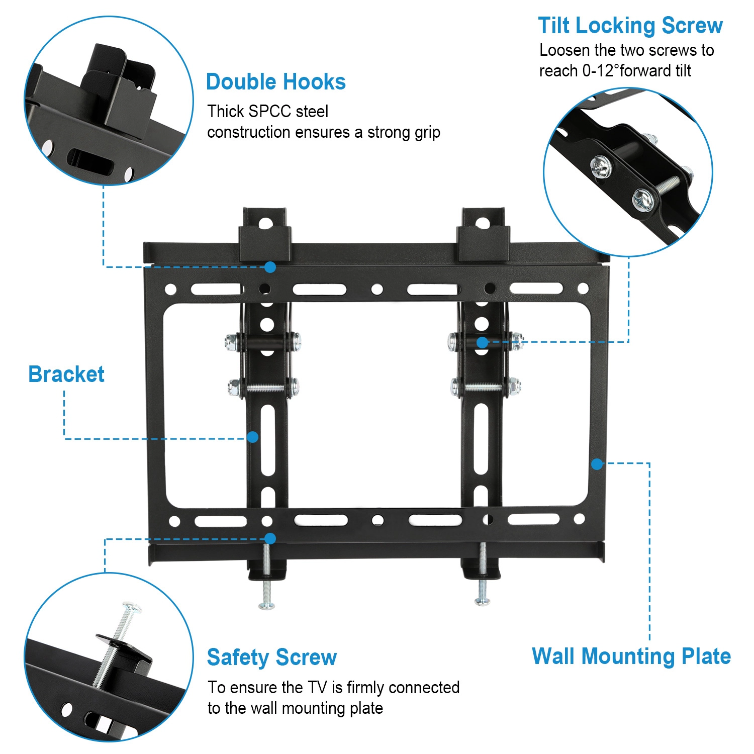 GBruno Tilting 42 Inch TV Wall Mount Bracket