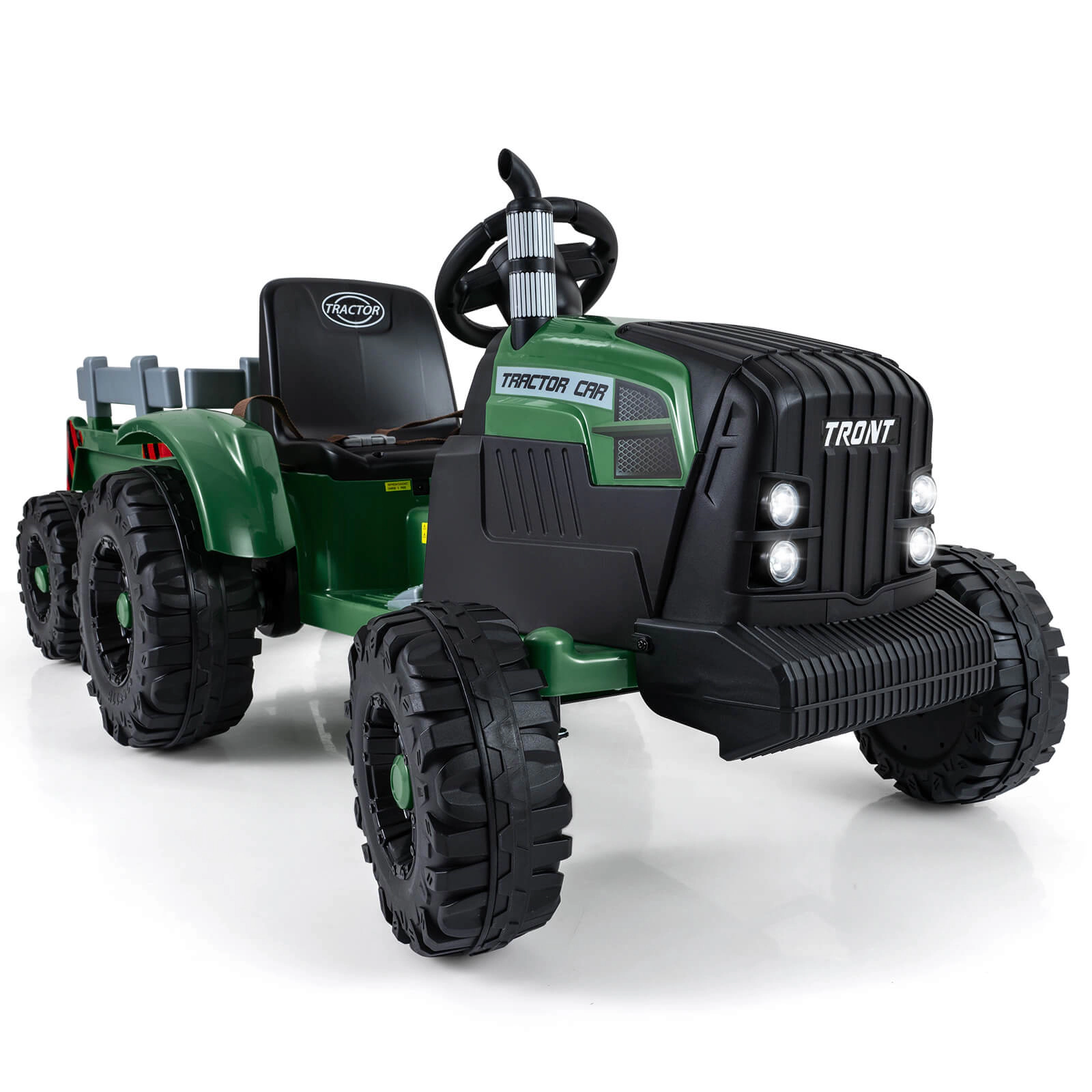 Costway 24V Ride On Tractor for Kids with Detachable Trailer Remote Control Music