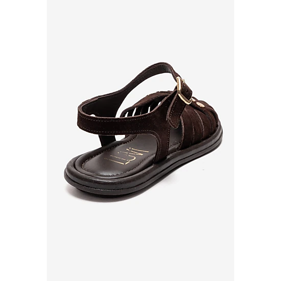 Forever & Always Womens Chiela Leather Ankle Strap Sandals