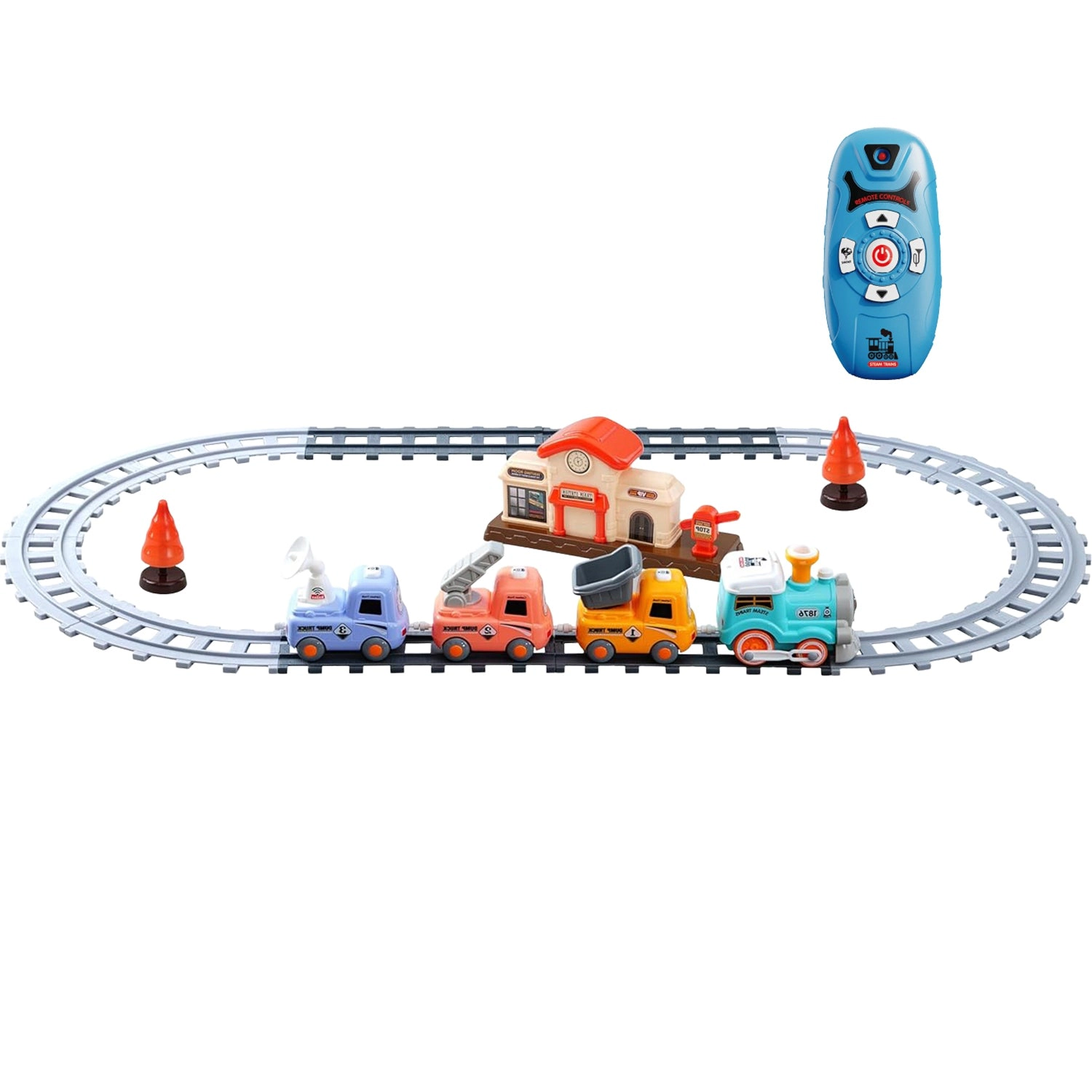 GBruno Remote Control Electric Train Set With Smoke