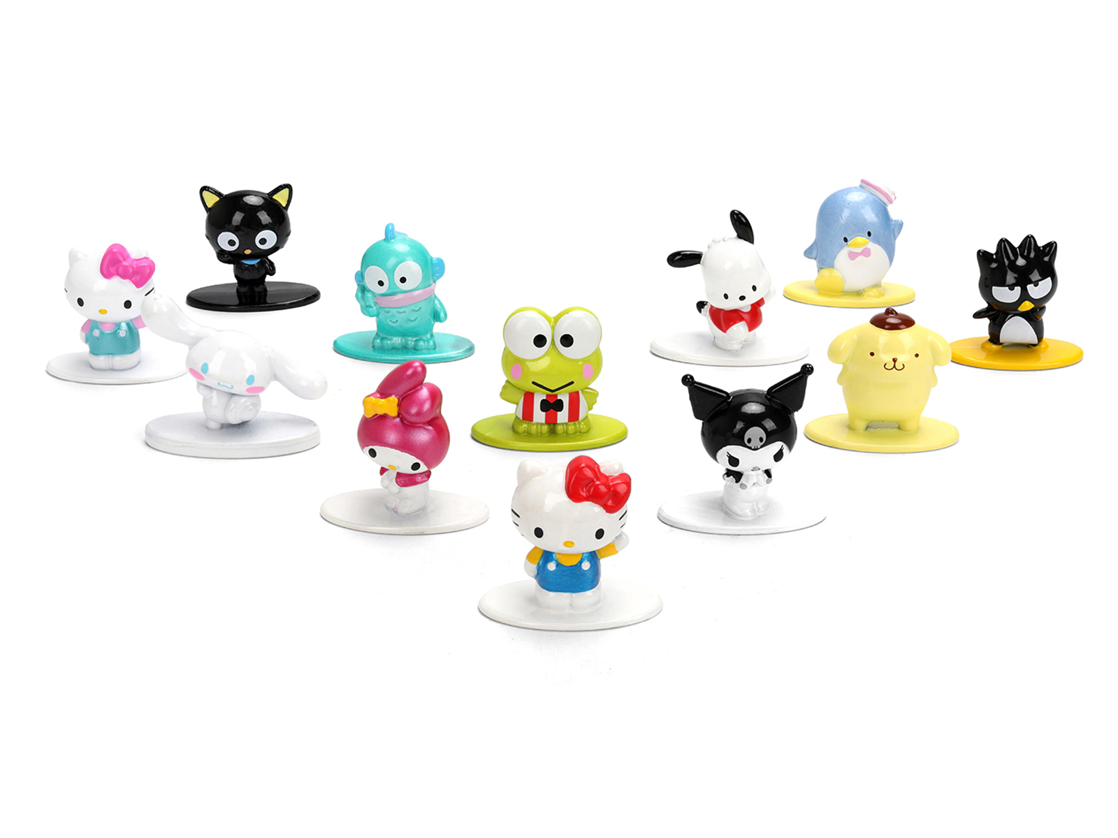 Jada Set of 12 Diecast Figures "Hello Kitty and Friends" Franchise "Nano Metalfigs" Series Diecast Models by Jada