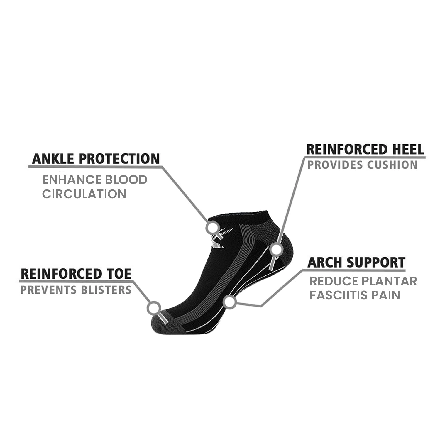 Extreme Fit Compression Socks - Ankle High For Running