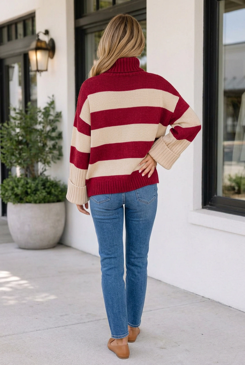 Threaded Pear Women's Samanthah High Relaxed Pullover Sweater