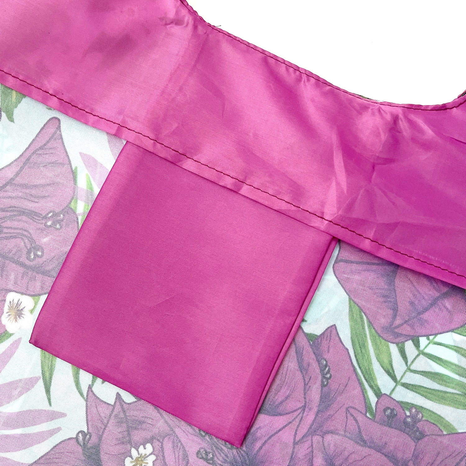 Wrapables AllyBag Collection Reusable Grocery Shopping Bag, Purple Bougainvillea