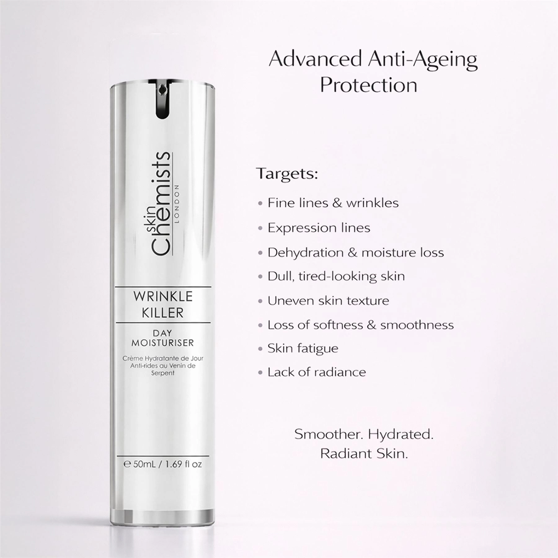 skinChemists Wrinkle Killer Day Moisturiser 50ml - Firming, Smoothing, Hydrating