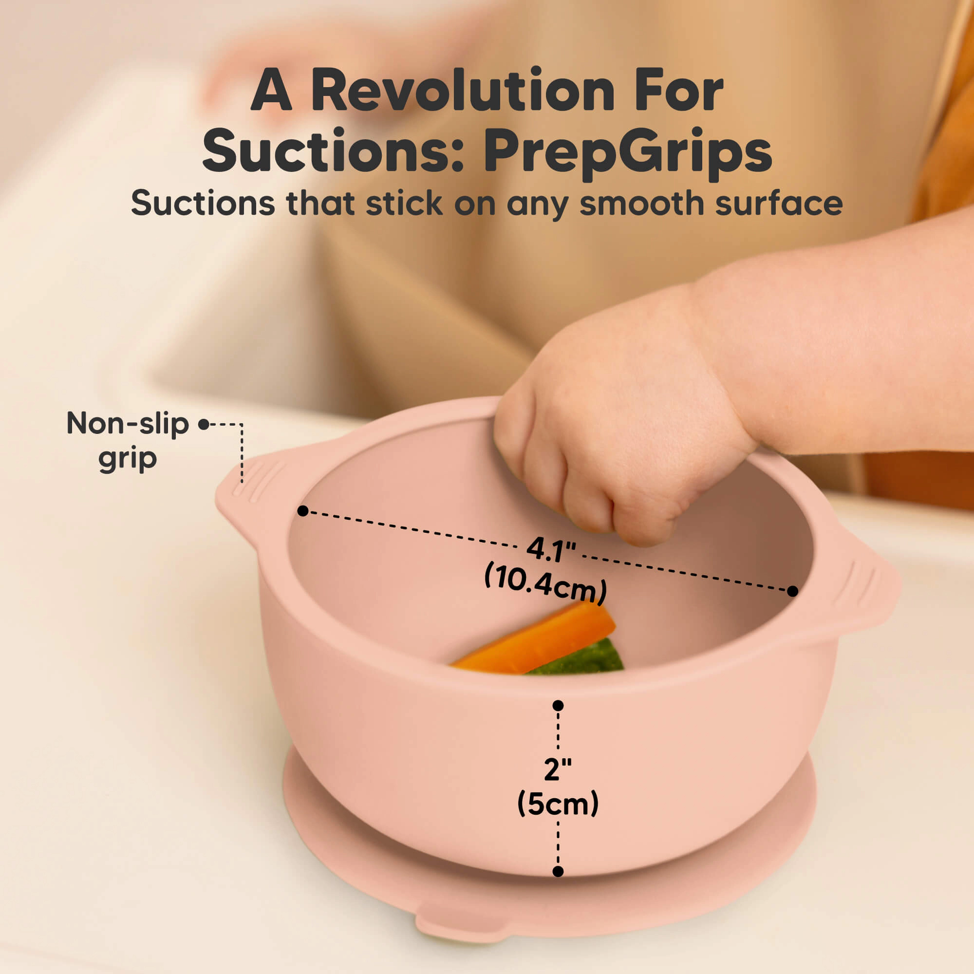 KeaBabies 2-Pack Prep Silicone Suction Bowls