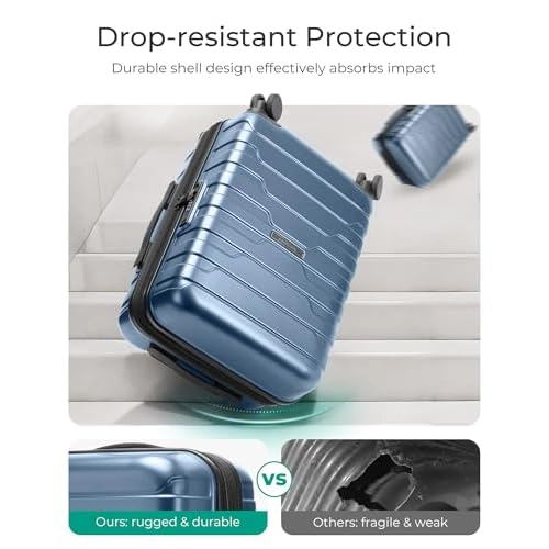 BAGSMART Carry-On Luggage 20" Expandable Spinner 22x14x9