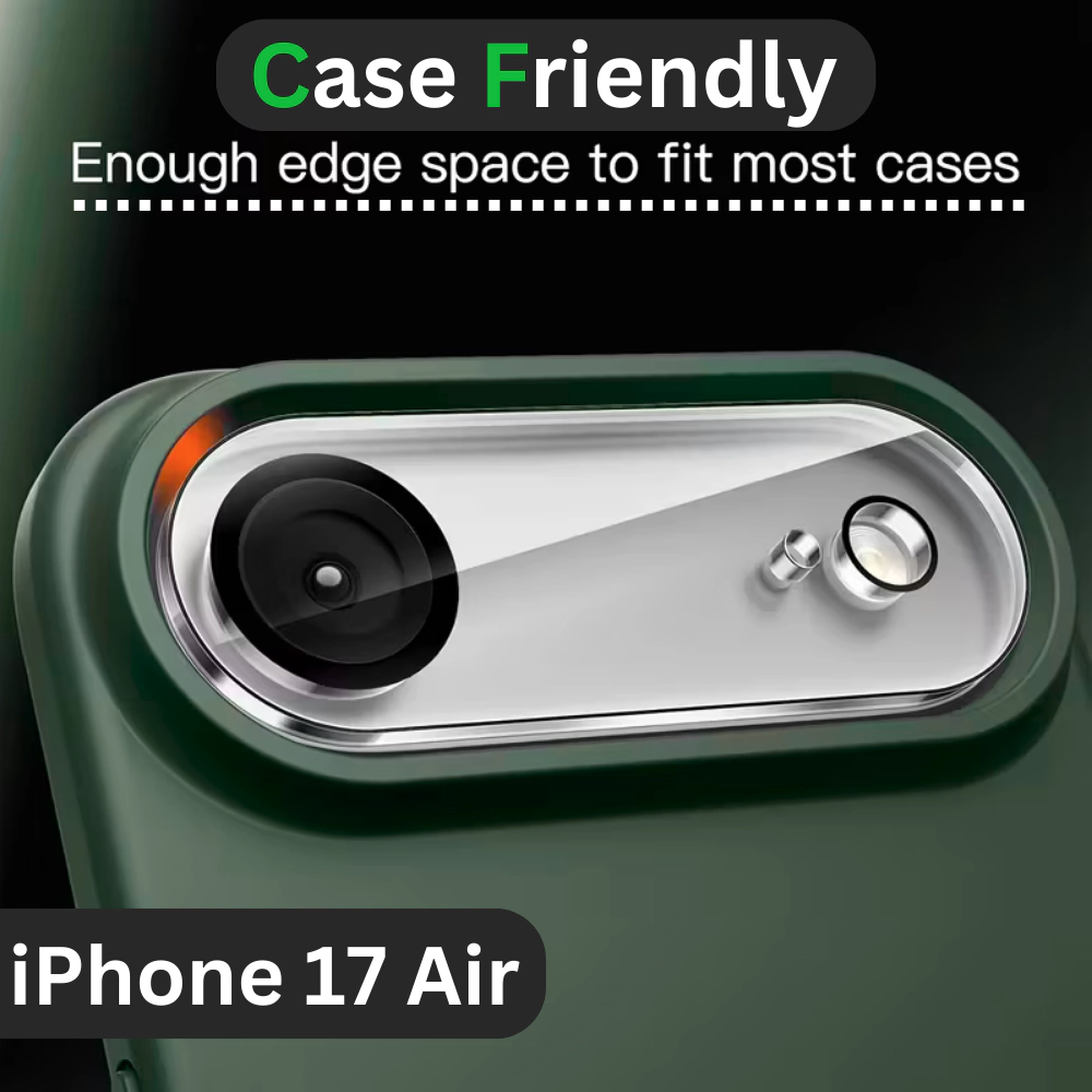 Qixxronics 3PCS for iPhone 17 Air Camera Lens Protector Tempered Glass Clear Compatible with iPhone 17 Air [3-Pack]
