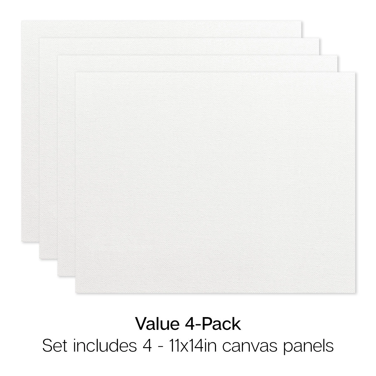 KINGART Canvas Panel Boards 11" x 14" - 4 Pack