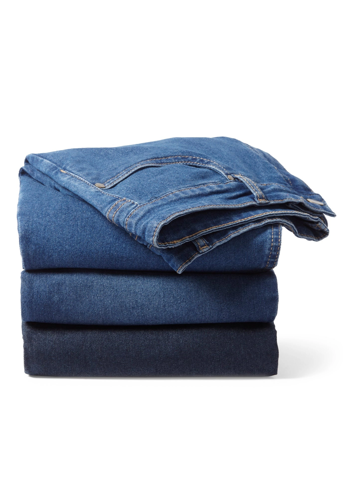 Woman Within Plus Stretch Straight-Leg Clean Jeans