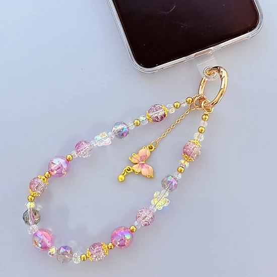 Wrapables Sparkling Beaded Cell Phone Wrist Strap, Keychain, Bag Charm ...