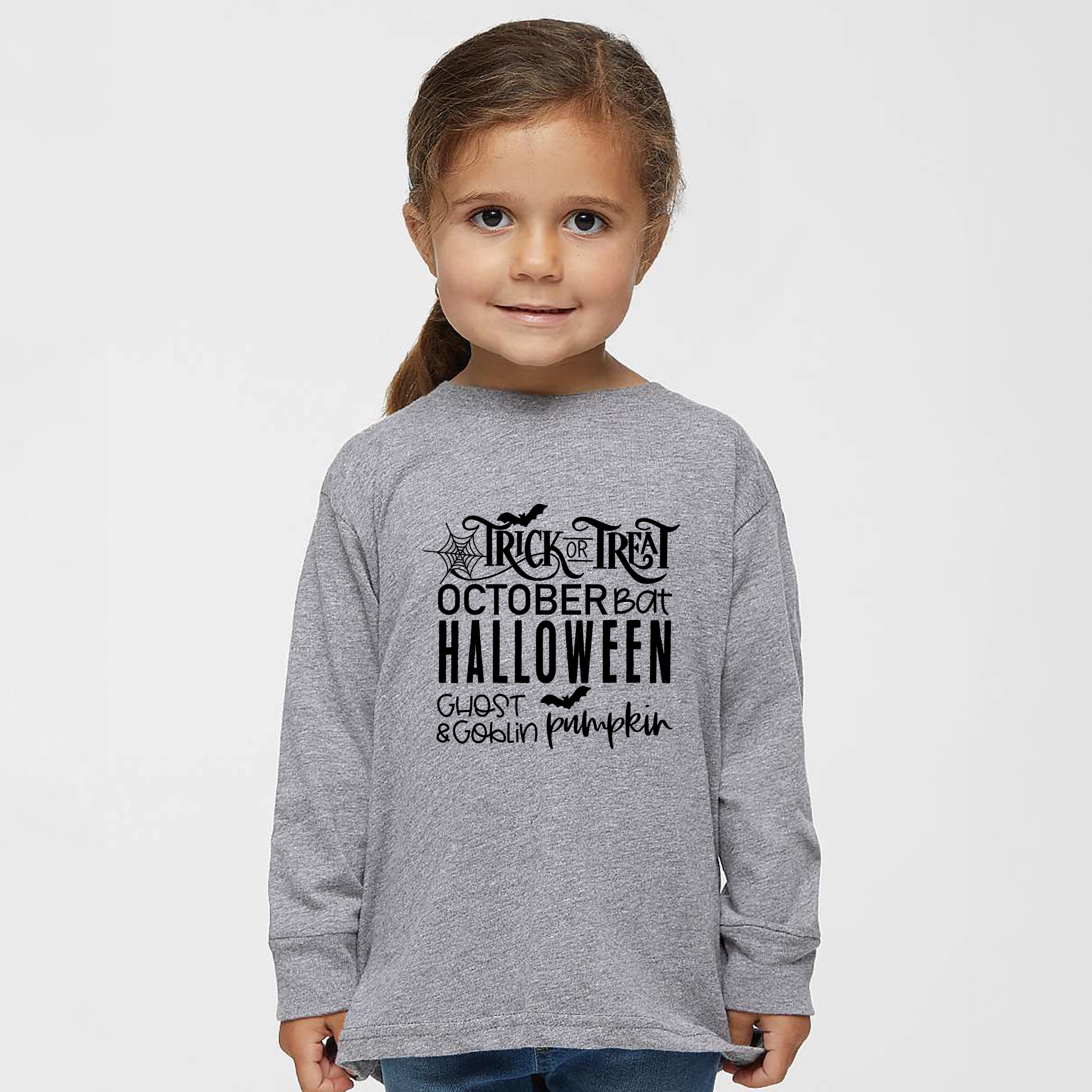 The Juniper Shop - Toddler Long Sleeve Graphic Tee Halloween Sayings