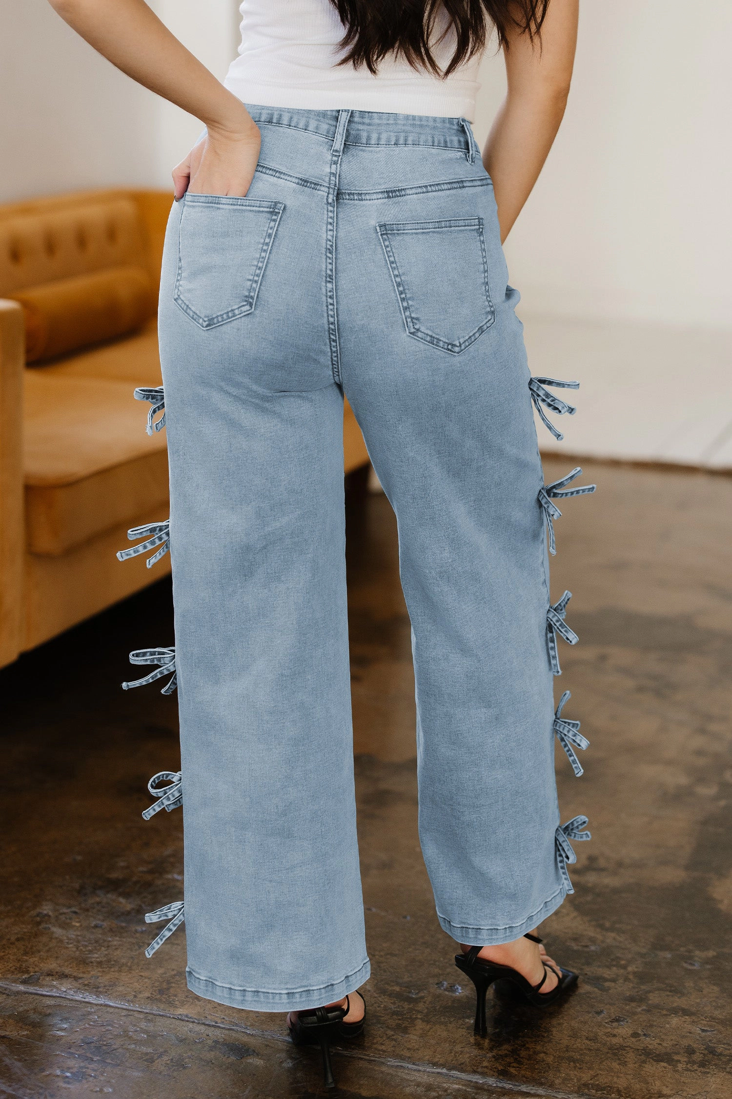 Threaded Pear Women's Maryam Straight Leg Loose Jeans