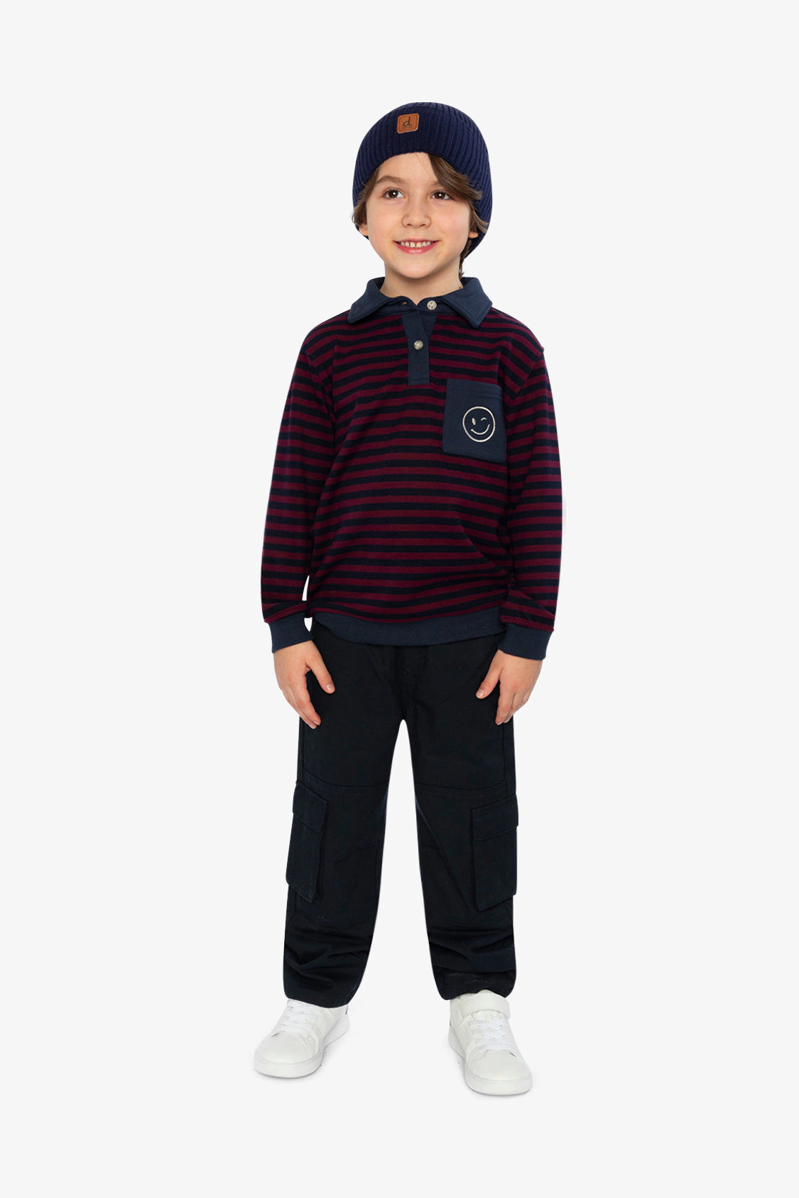 Deux par Boys Striped Brushed Jersey Top