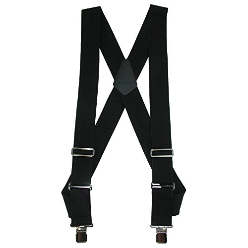 CTM Men's Big & Tall Elastic Basic Trucker Side Clip Suspender