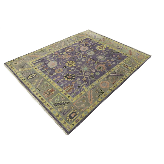 Magic Rugs 8'1 X 10'0 Floral Colorfast Hand Knotted Oushak Chobi