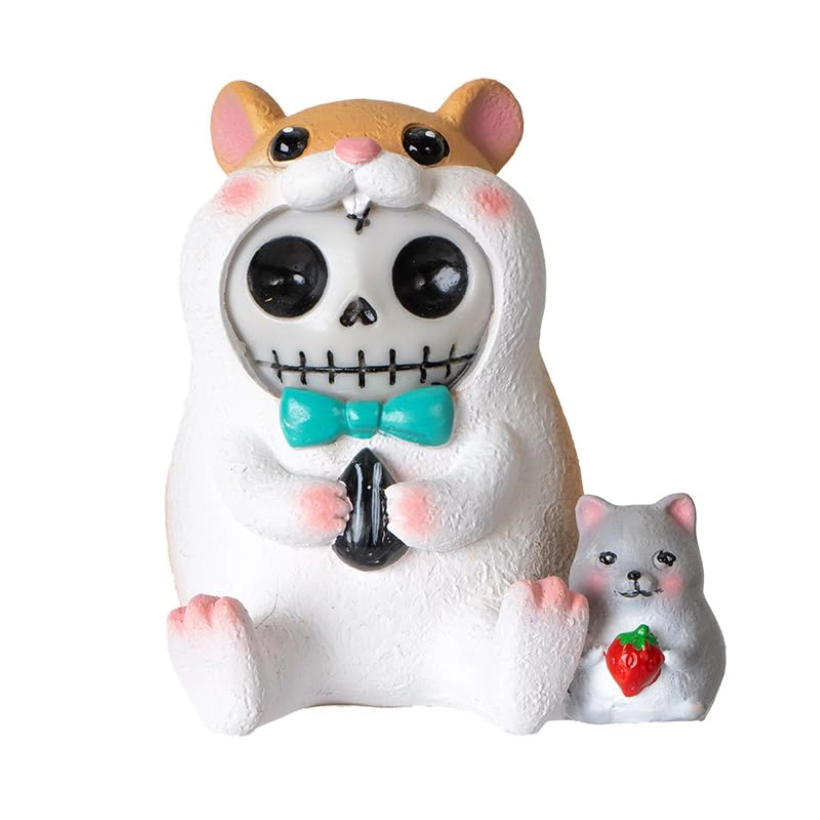 Pacific Giftware Hammy Furrybones Figurine Skeleton in Adorable Hamster Costume with Tiny Mouse Friend 2.95 Tall