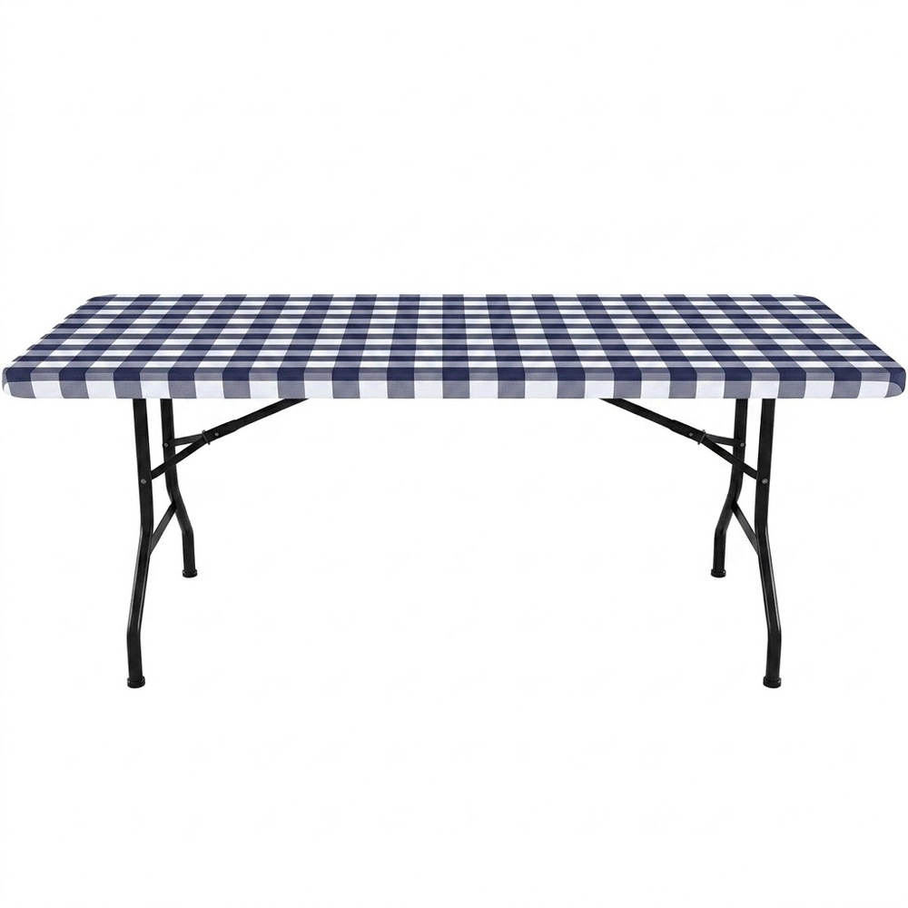 Technopliance 2 Pack Waterproof Fitted Buffalo Plaid Tablecloth 30 x 72 Inch