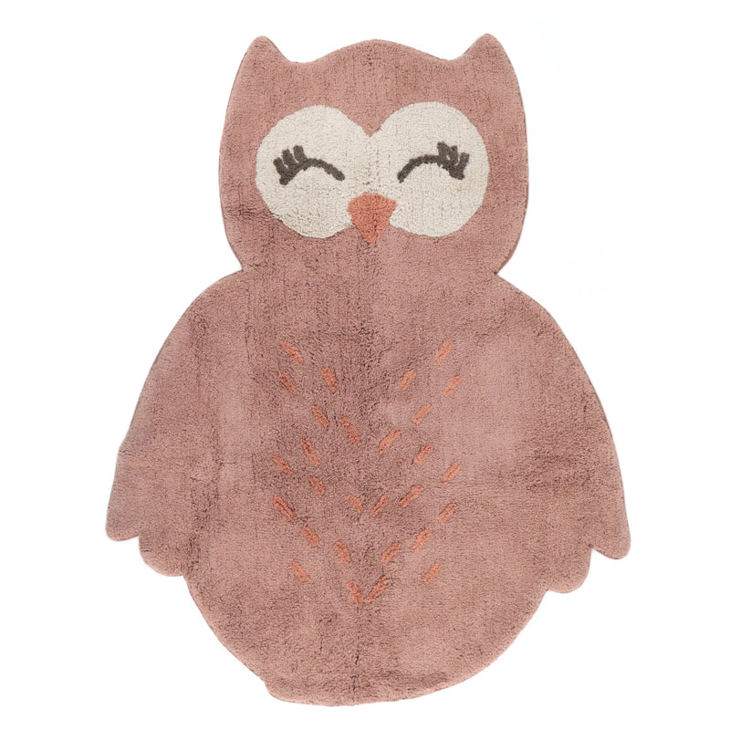 Nattiot Washable Cotton Kid'S Rug Little Owl Little Pepa