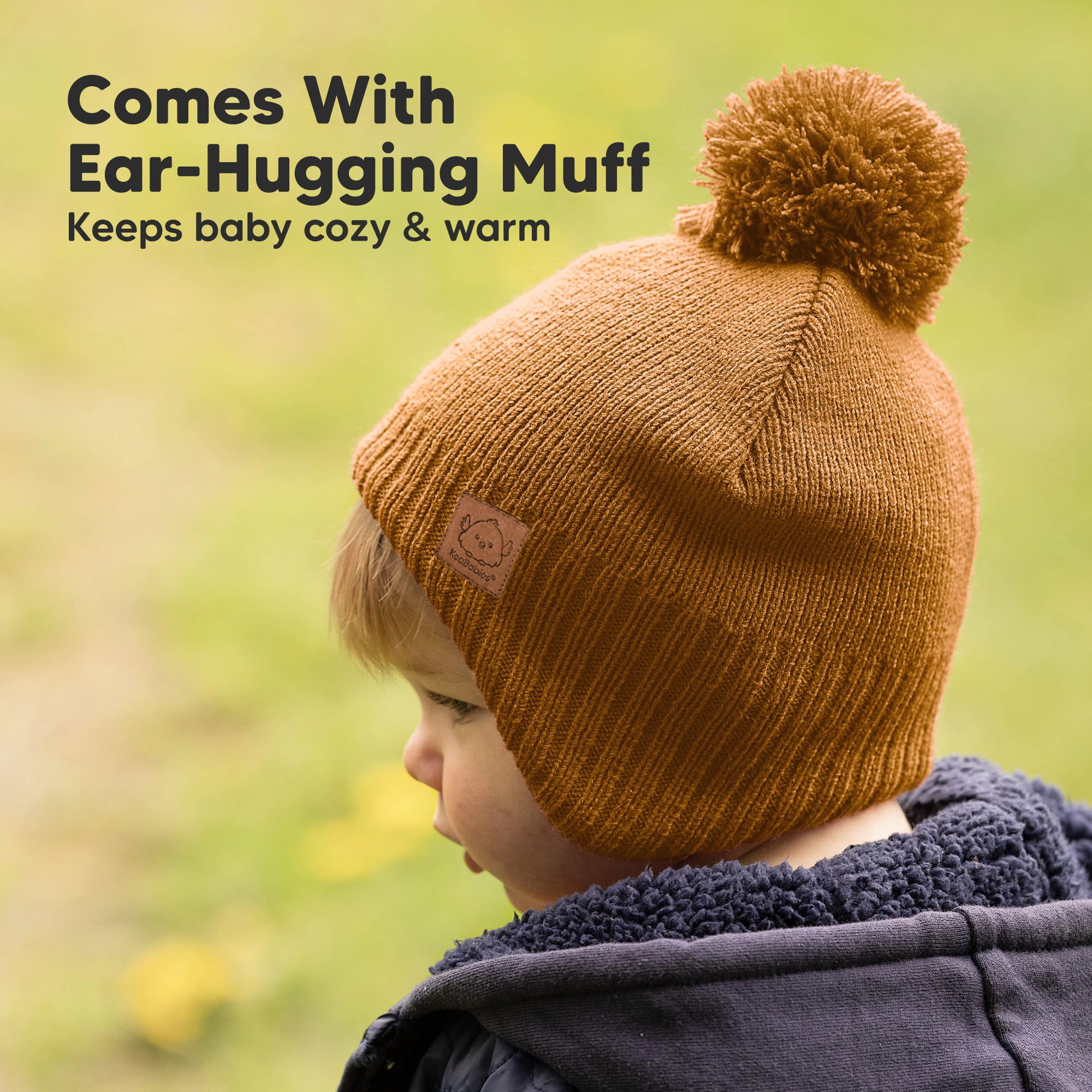 KeaBabies Muff Knitted Beanie
