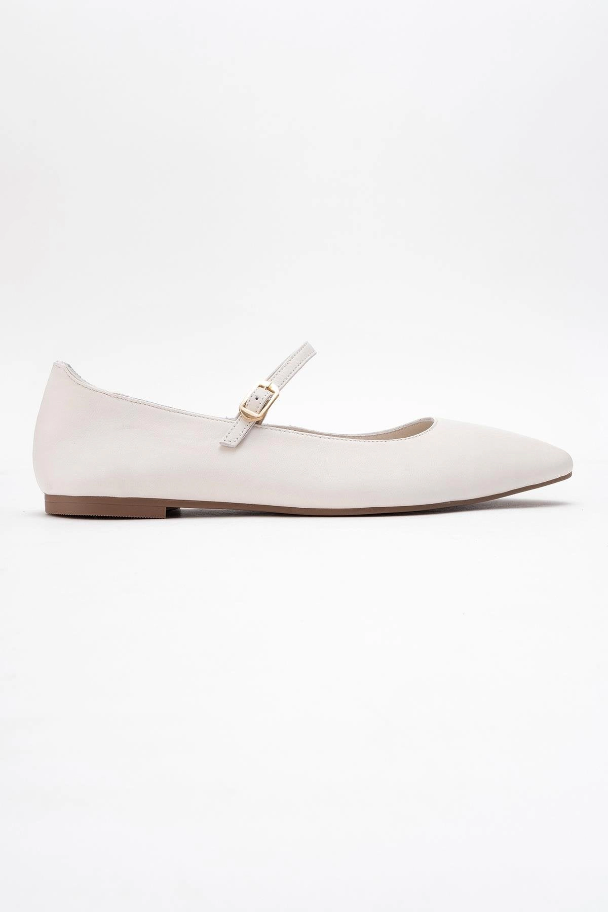 Forever & Always Womens Lara Leather Mary Jane Flats