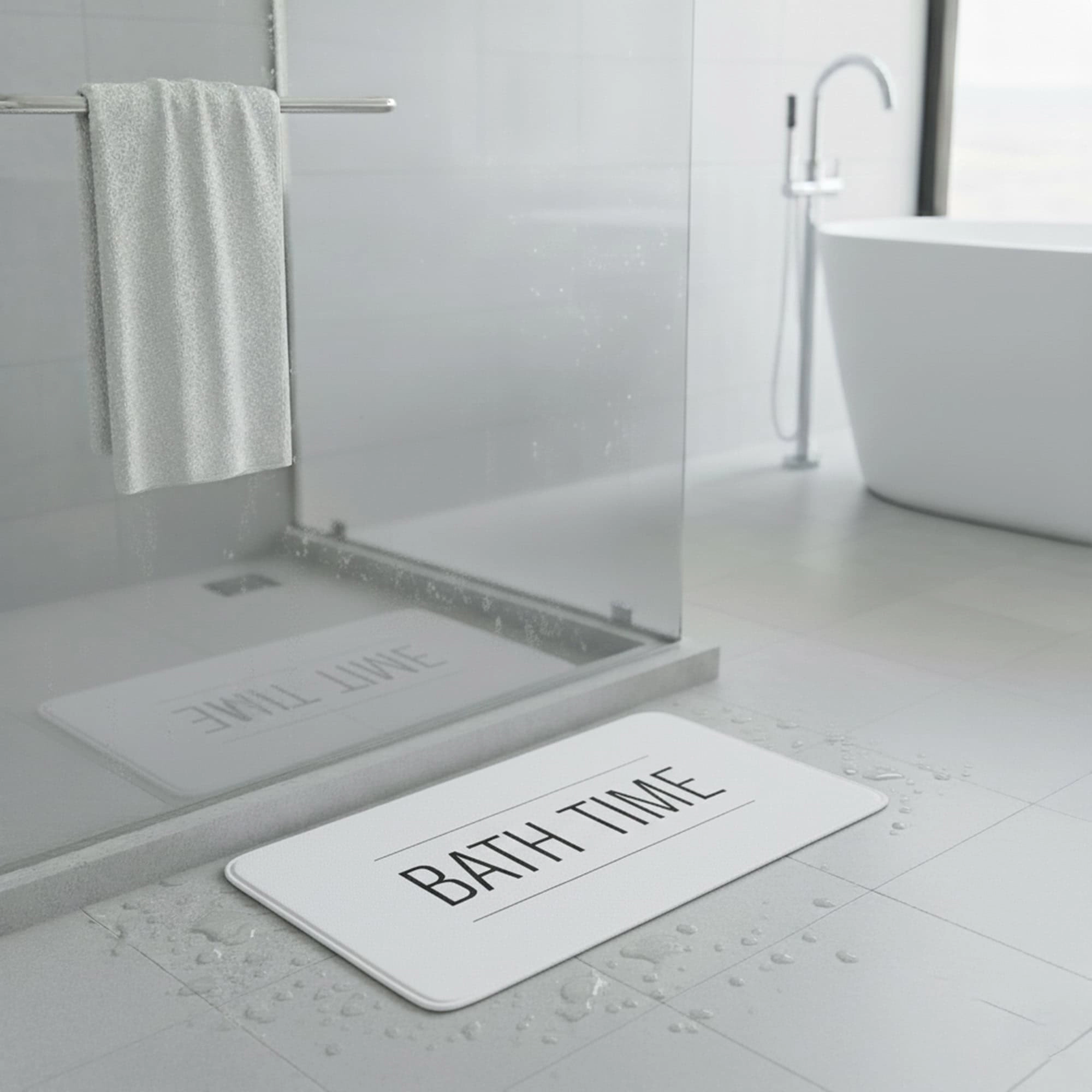 Evideco French Home Goods Bath Time Microfiber Memory Foam Bath Mat, 20 x 30 in