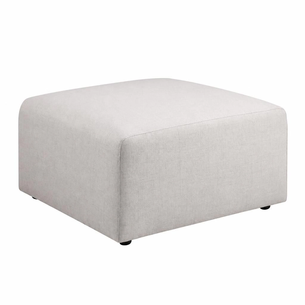 GOODSILO Versatile Soft Upholstered Chenille Round Footstool