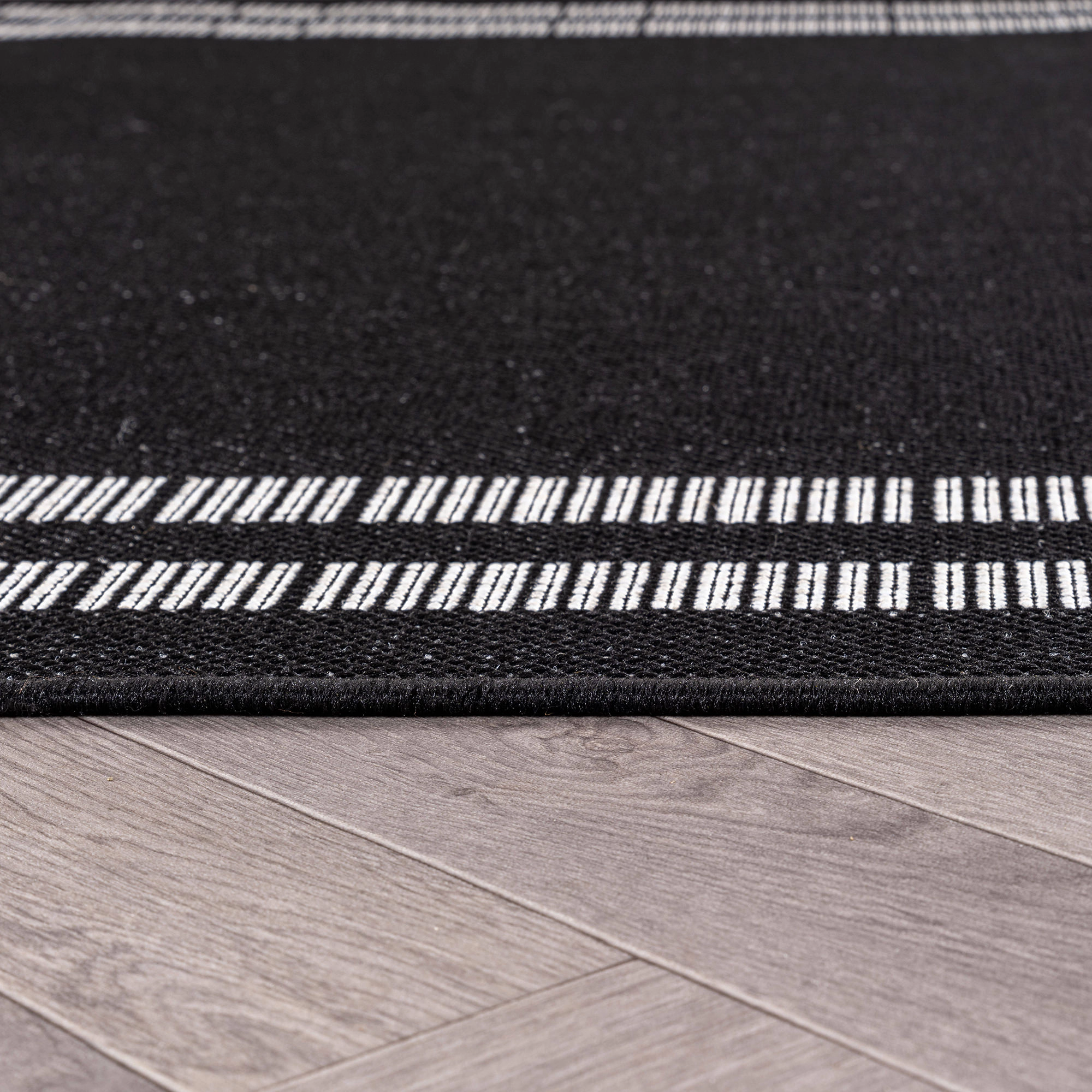 World Rug Gallery Border Indoor/Outdoor Flat Woven Area - Natural Jute-Style