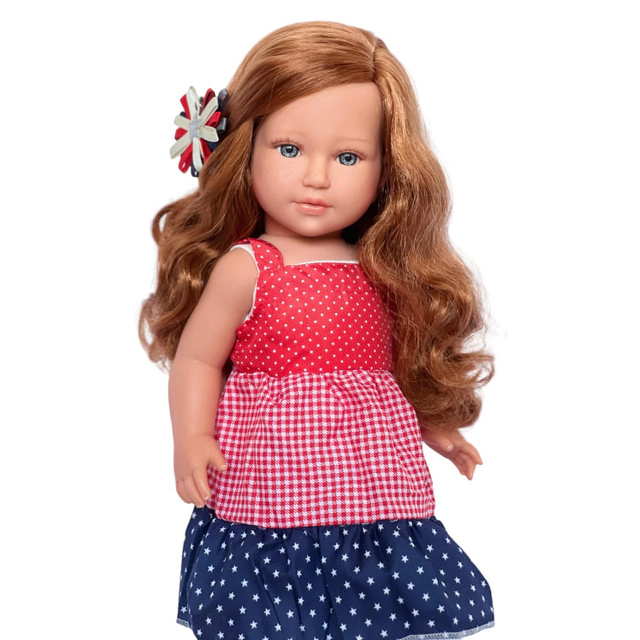 Kennedy and Friends 18 Inch Girl Doll  Jolene: The Stunning Redhead Beauty with Dark Blue Eyes and Wavy Italian Hair