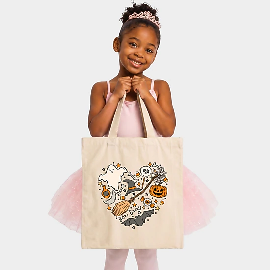 Simply Sage Market - Canvas Tote - Halloween Heart
