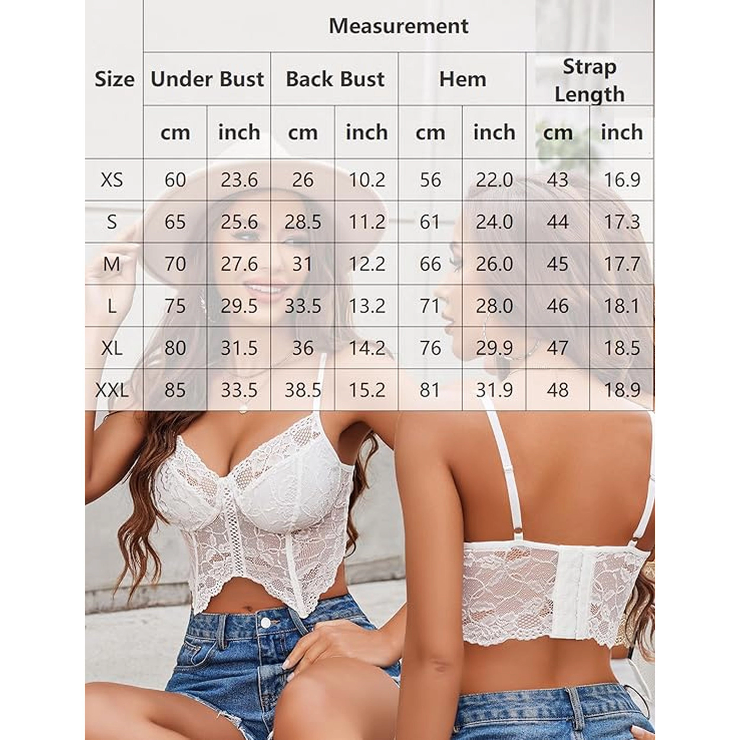 Avidlove Women's Lace V Neck Adjustable Strap Crop Camisole Bralette
