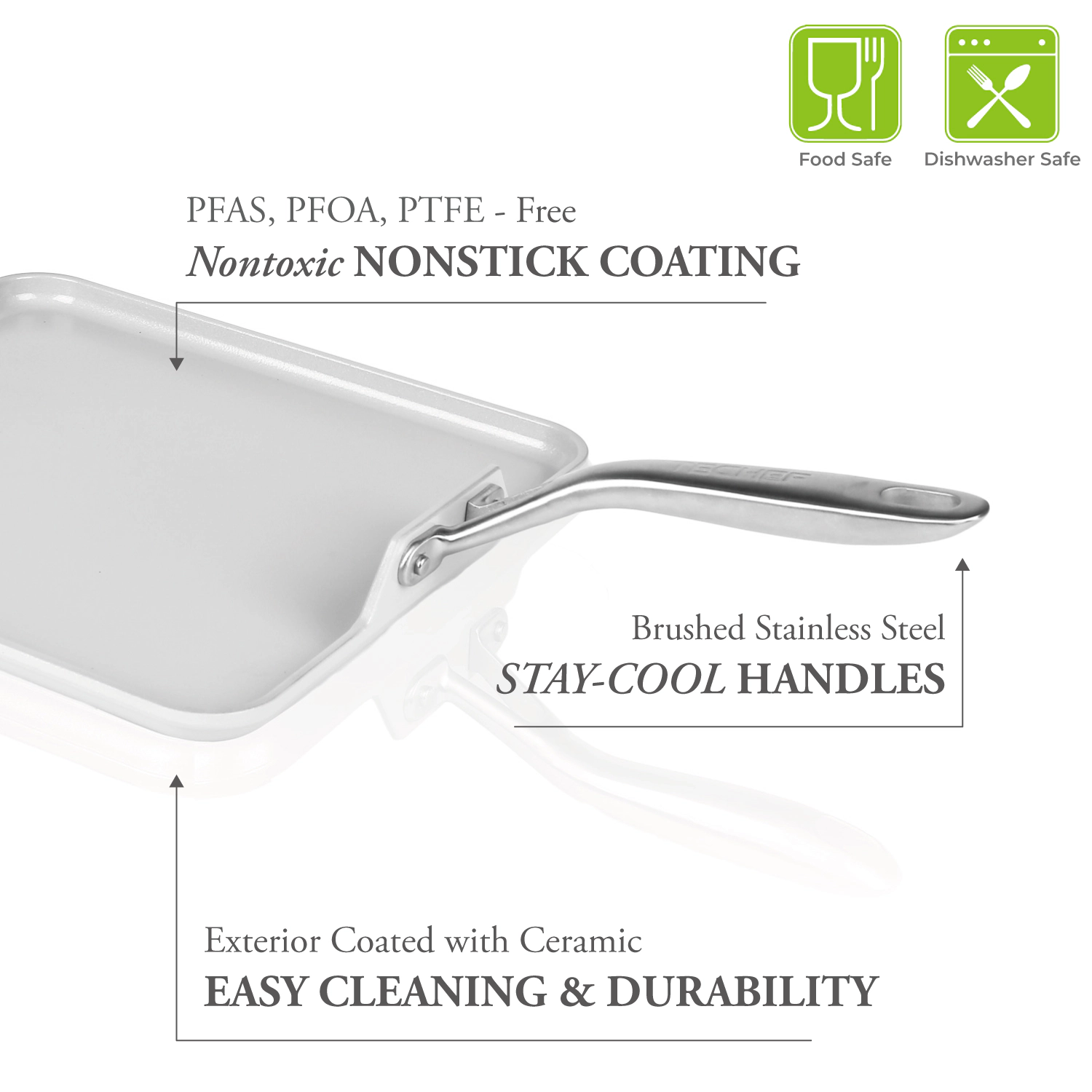 TECHEF - CeraTerra - 11 Inch Griddle Pan
