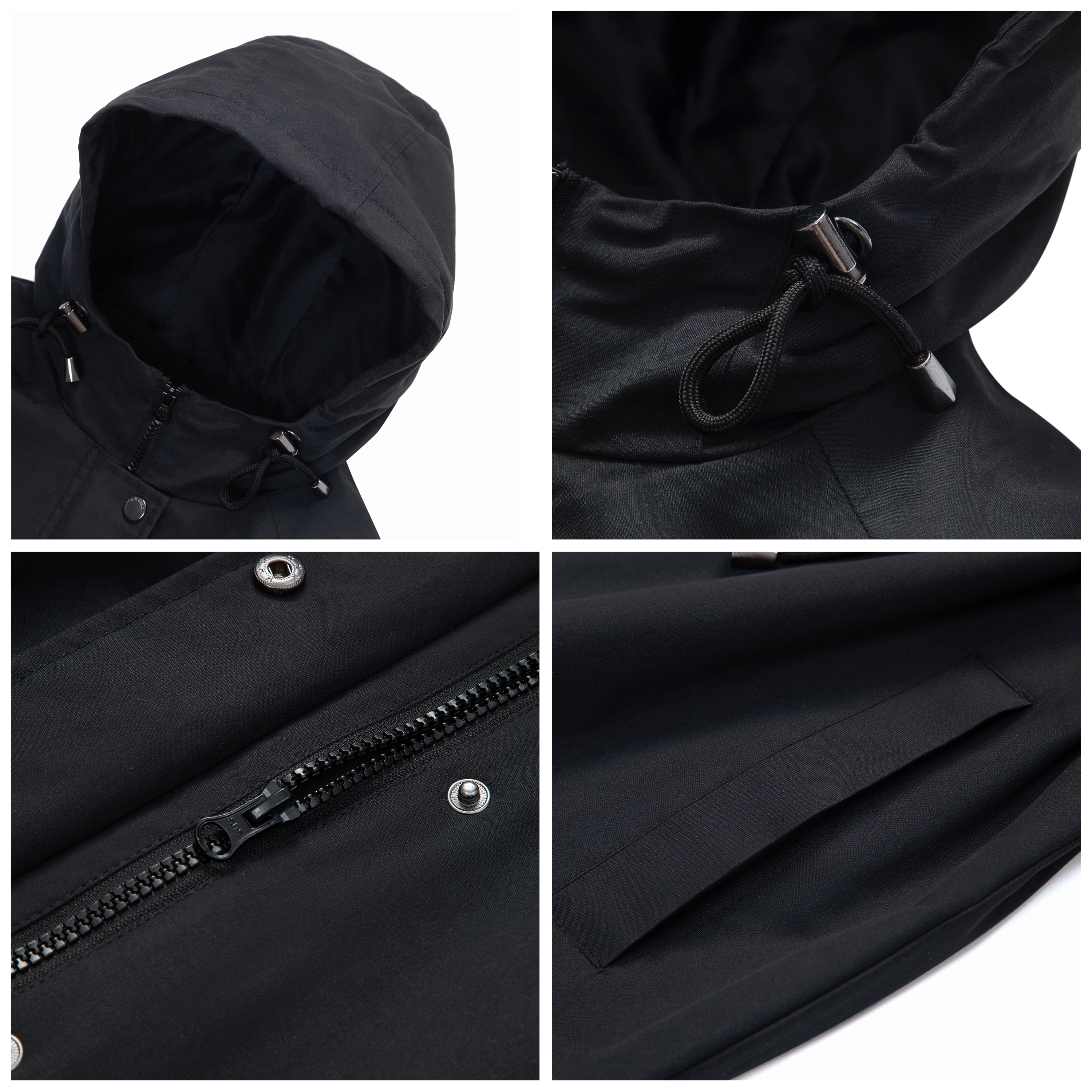 Rokka&Rolla Womens Water-Resistant Anorak Jacket Trench Coat