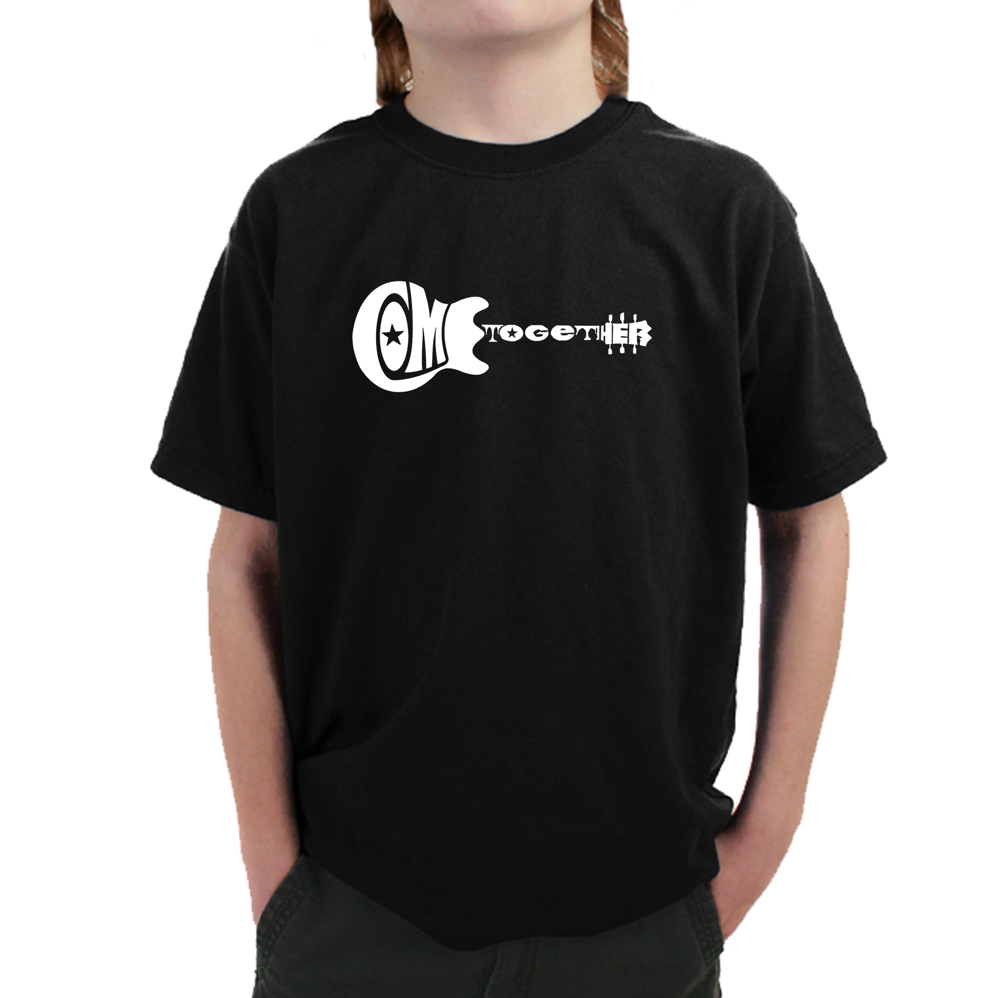 LA Pop Art Boy's Word T-Shirt - COME TOGETHER