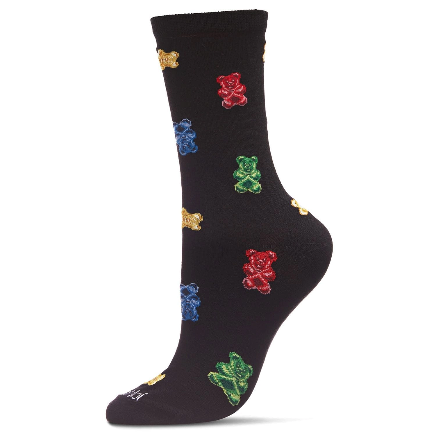 MeMoi Women's "Gummy Bears" Rayon Blend Novelty Crew Socks
