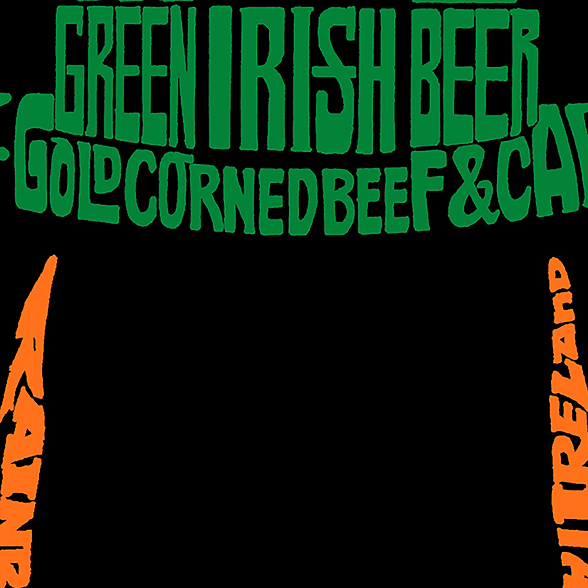 LA Pop Art Men's Leprechaun Word T-Shirt - 100% Cotton, Crew Neck